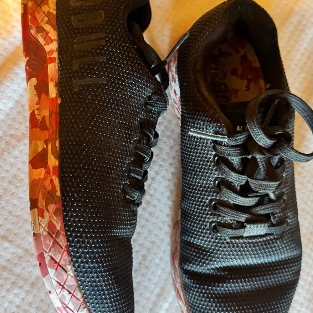 NOBULL Black Sneakers with Red Camo Sole